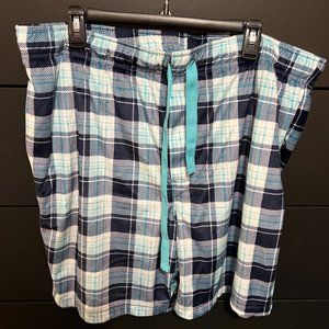 IZOD Men's Blue Plaid Pajama Shorts Used XL